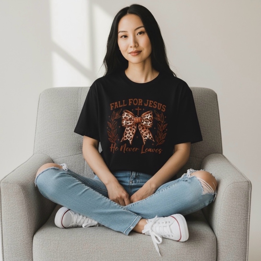 Fall For Jesus T-Shirt - Picture 3 of 4